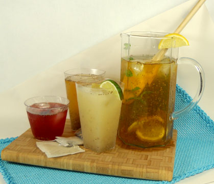 Cold Chia Teas & Drinks Selection Photo